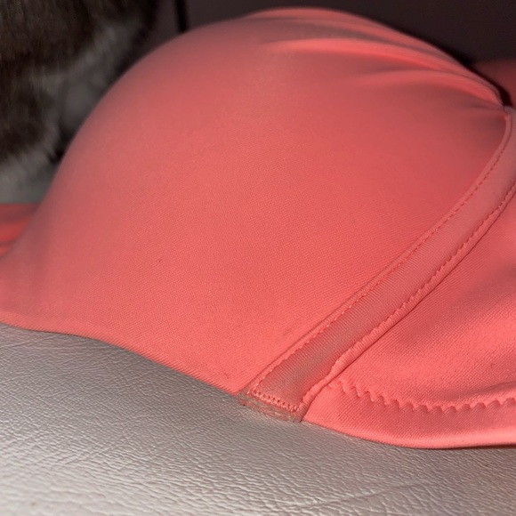 EUC Victoria’s Secret Neon Coral Push-Up Bikini top 36C - Picture 7 of 7